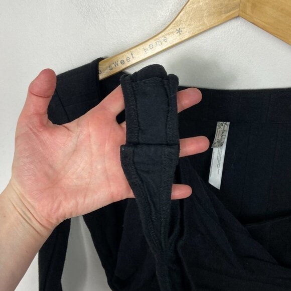 Free People Black Square Neck Ribbed Knit Bodysuit Revolve Size XS Beside Me Rib - Picture 8 of 14